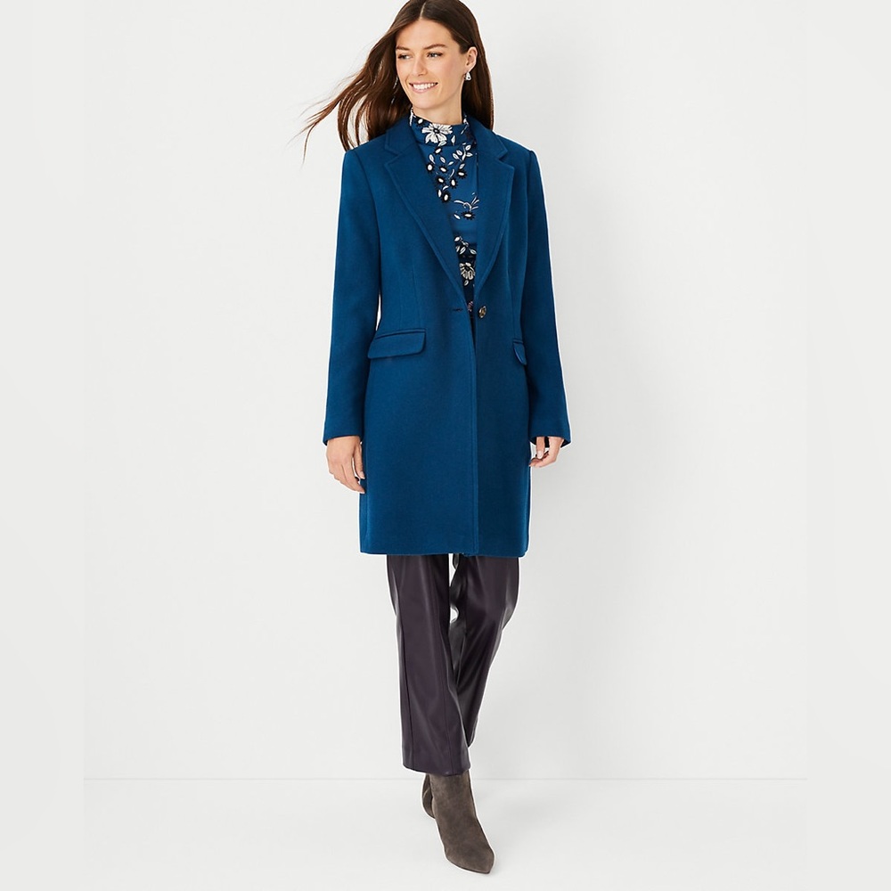 NWT Ann Taylor Wool Blend Chesterfield Coat - Picture 3 of 6
